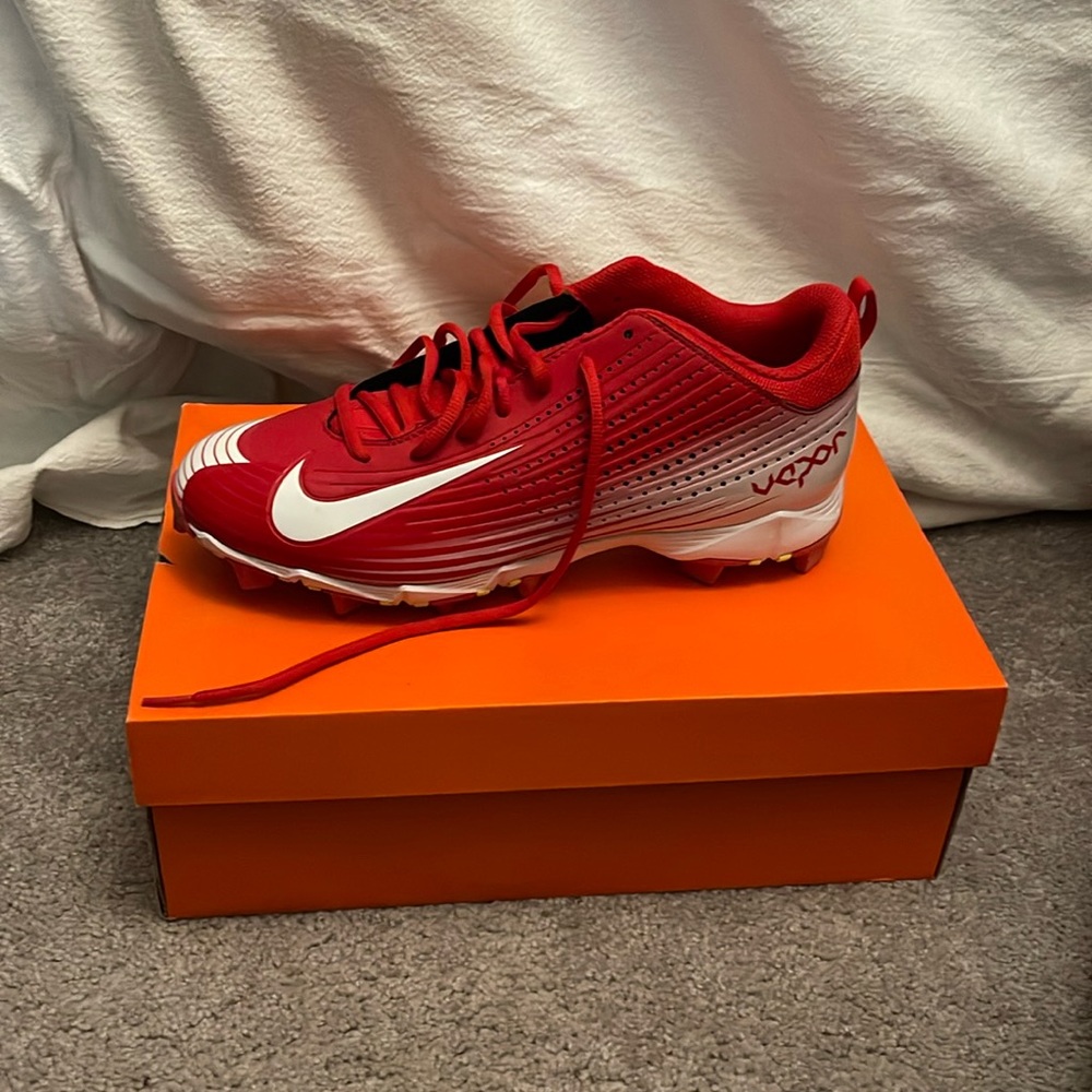 Nike Red and White Cleats